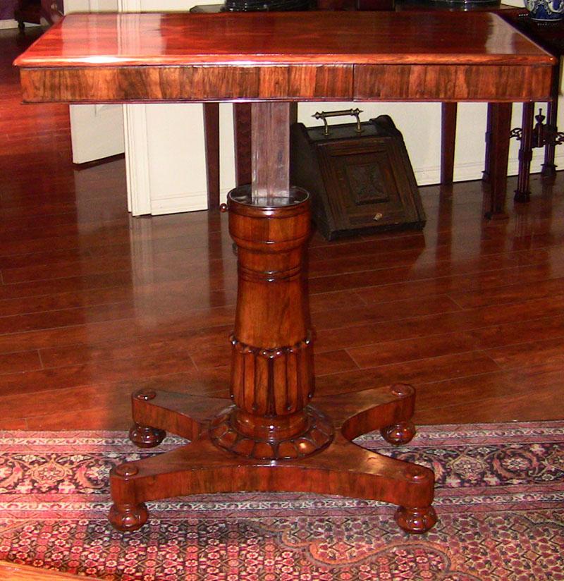 English 19th Century British William iv Telescopic Side Table In the Manner of Gillow's