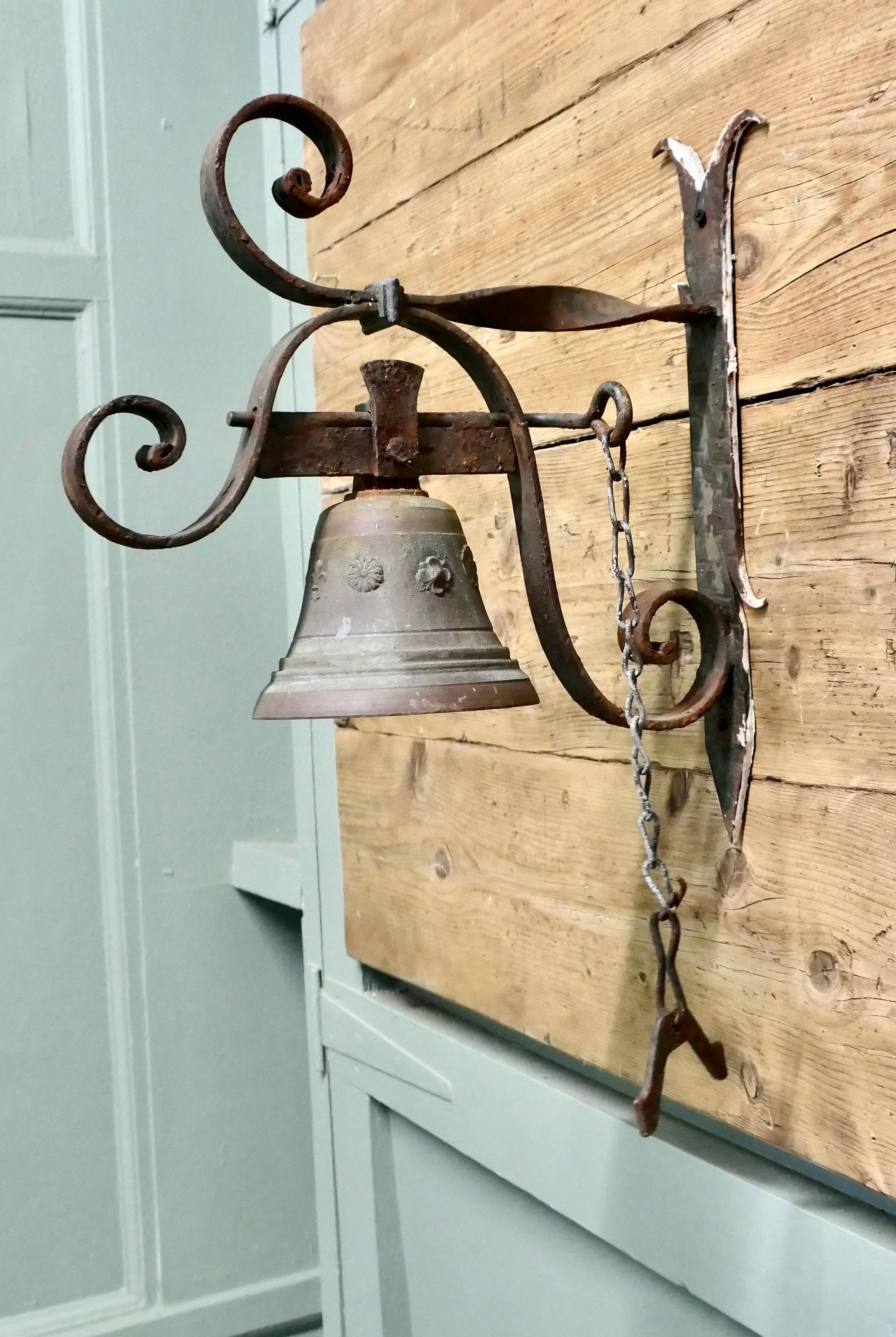 19th Century Bronze Alpine Front Door Bell This is a delightful item For Sale 1