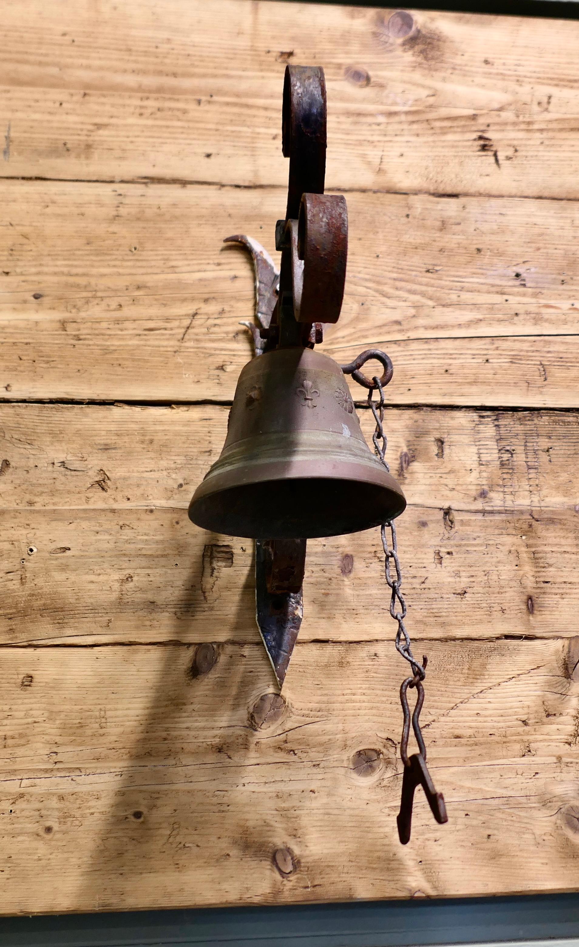 19th Century Bronze Alpine Front Door Bell This is a delightful item For Sale 2