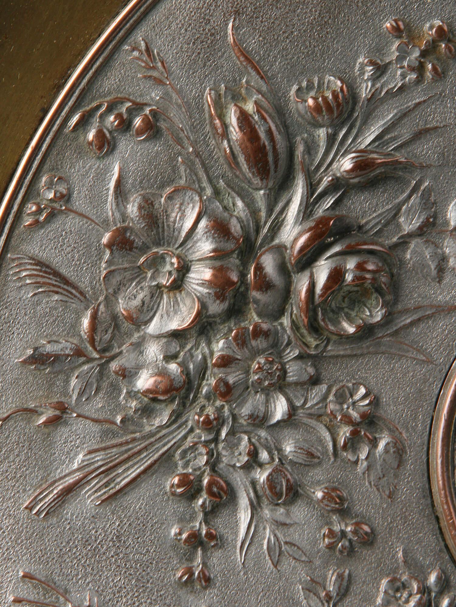 19th Century Bronze and Copper Tazza Dish, Casted by Leopold Oudry, Paris 3