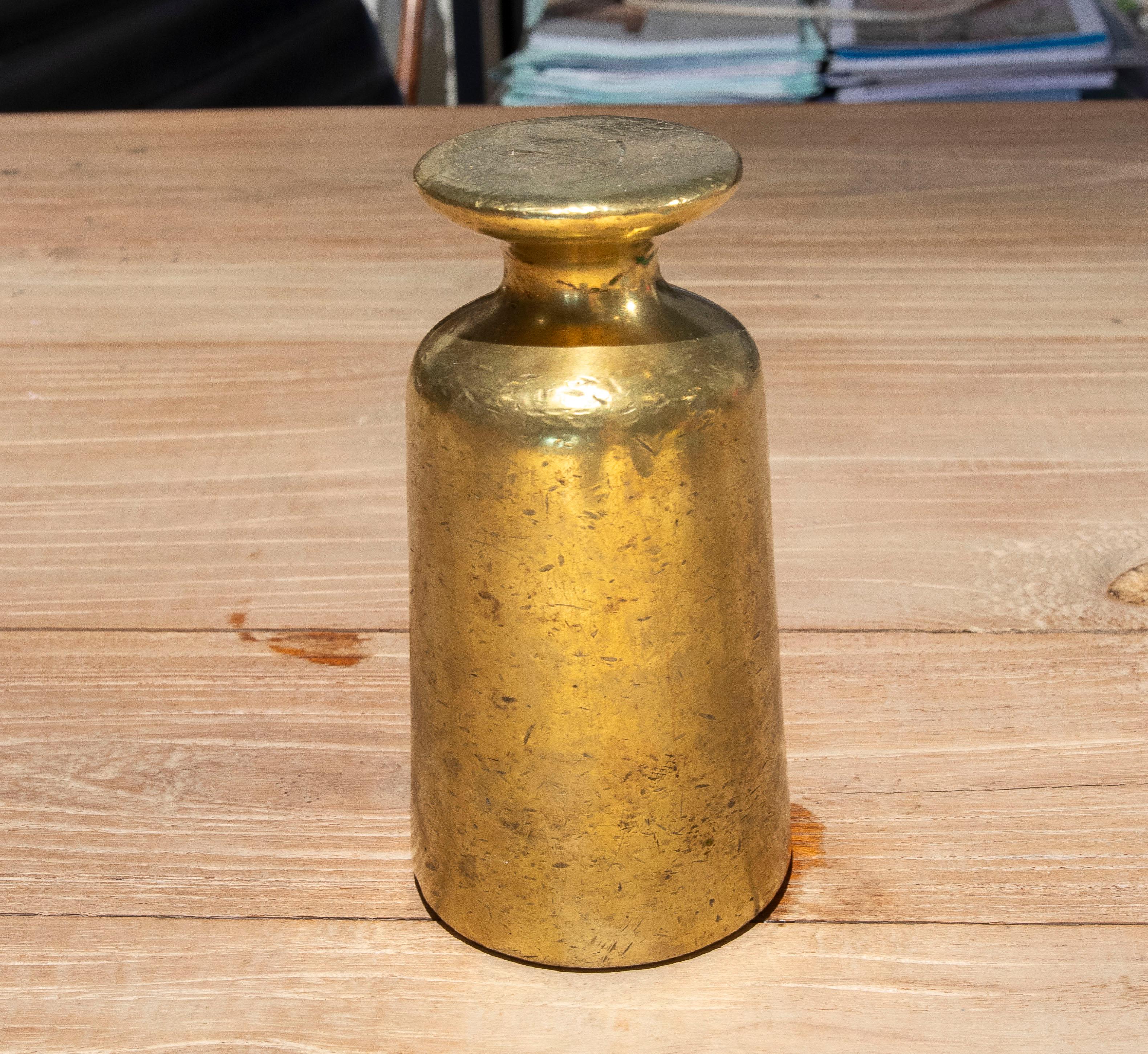 Inglese Peso in bronzo e piombo del XIX secolo nel suo interno di sette libbre in vendita