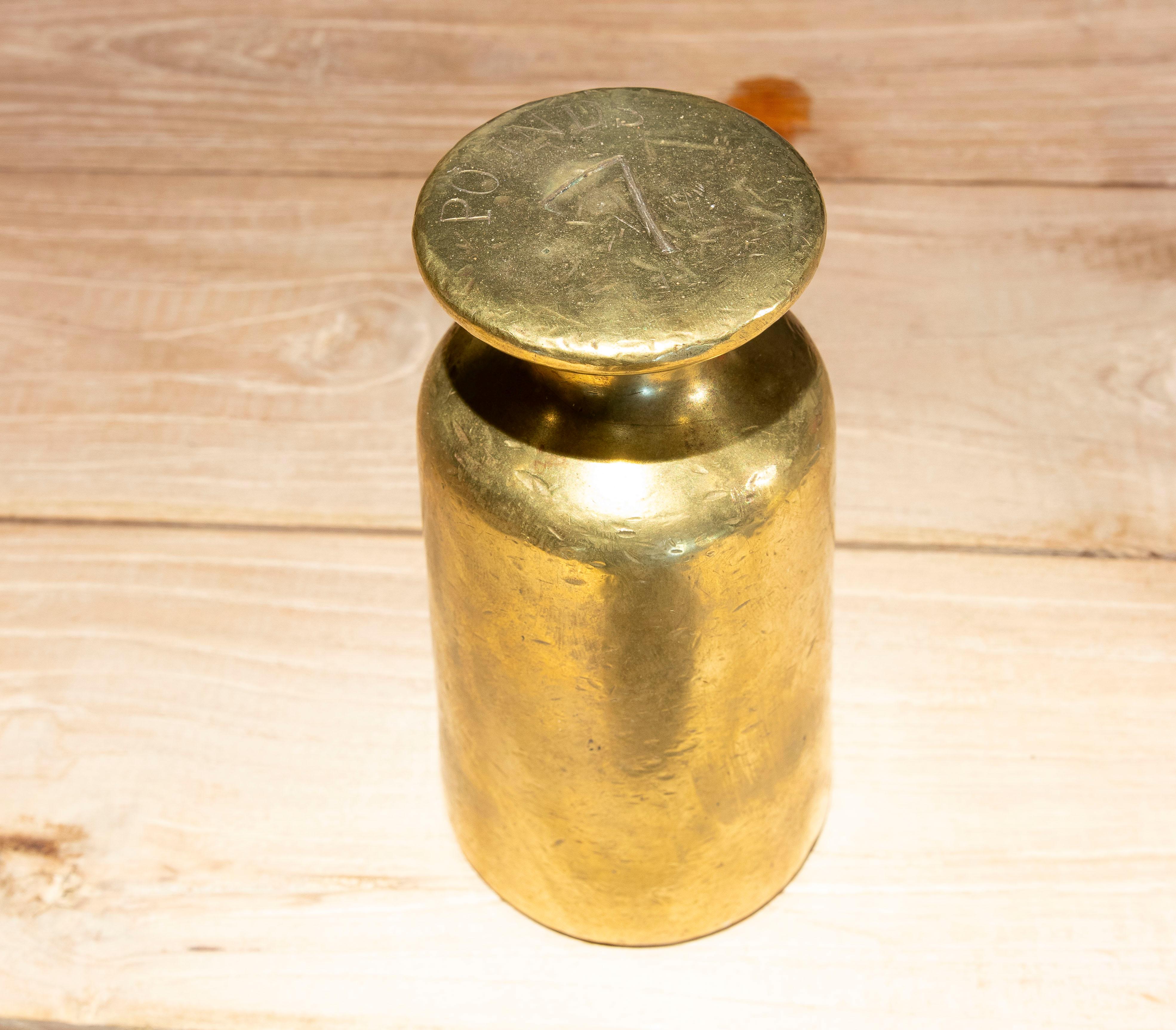 XX secolo Peso in bronzo e piombo del XIX secolo nel suo interno di sette libbre in vendita