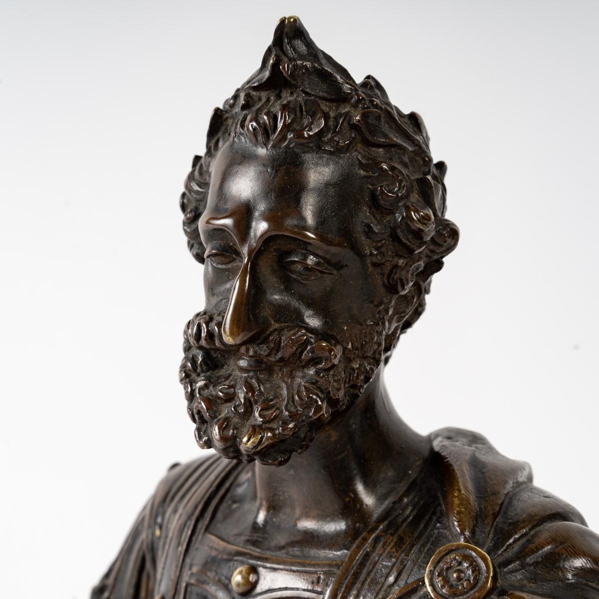 19th Century Bronze and Marble Bust of King Henry IV For Sale 1