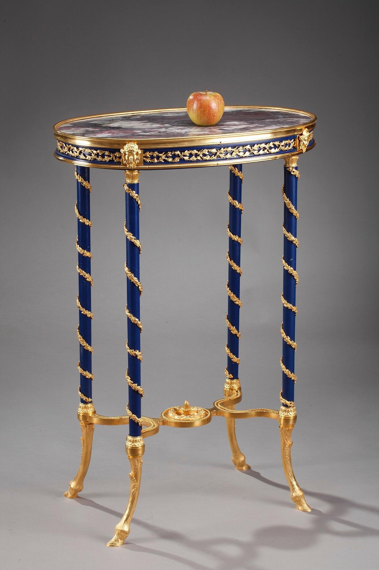 19th Century Bronze and Marble Gueridon Table For Sale 5