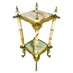 19th Century Bronze And Onyx Plant Stand