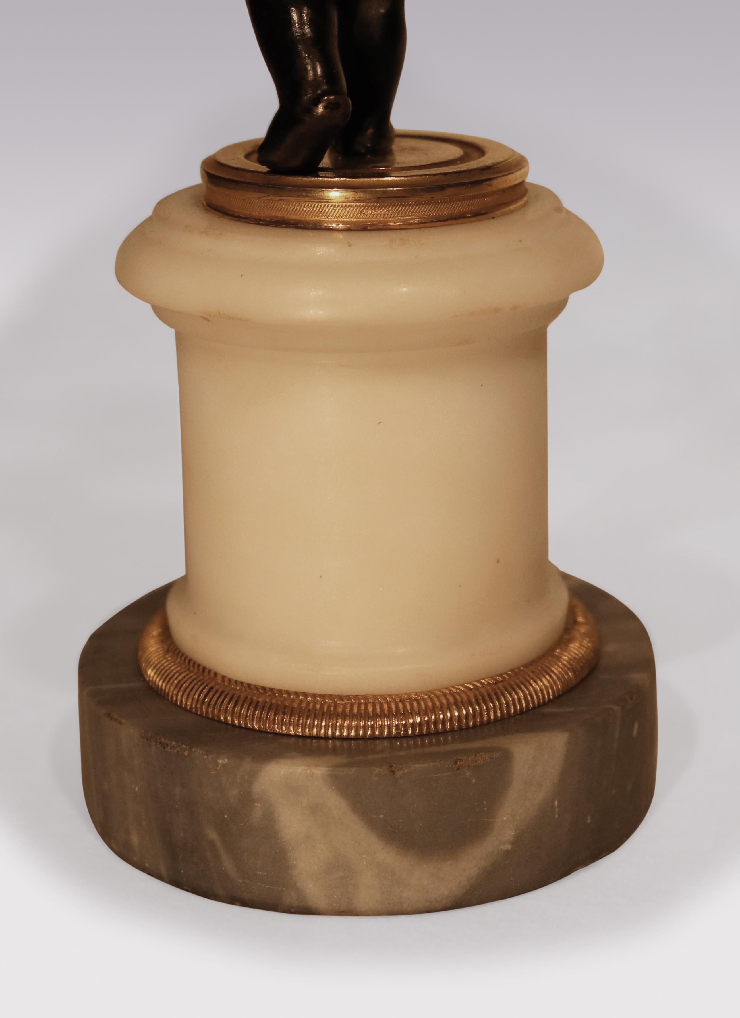 19th Century Bronze and Ormolu 2-Light Cherub Candelabra 1