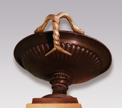 19th Century Bronze and Ormolu Tazzas with Snakes