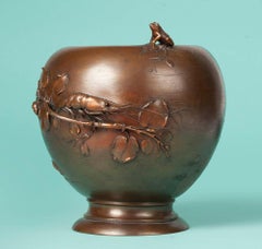 19th Century Bronze Art Nouveau Flowerpot by A. Oudry
