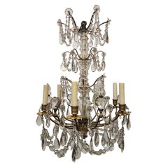 Baccarat-Kronleuchter aus Bronze des 19.