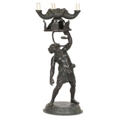 19th Century Bronze Bacchus Lamp
