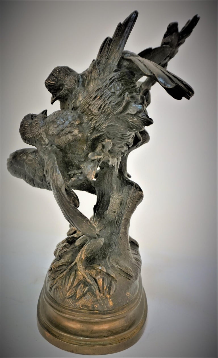 19th Century Bronze birds Sculpture For Sale at 1stDibs