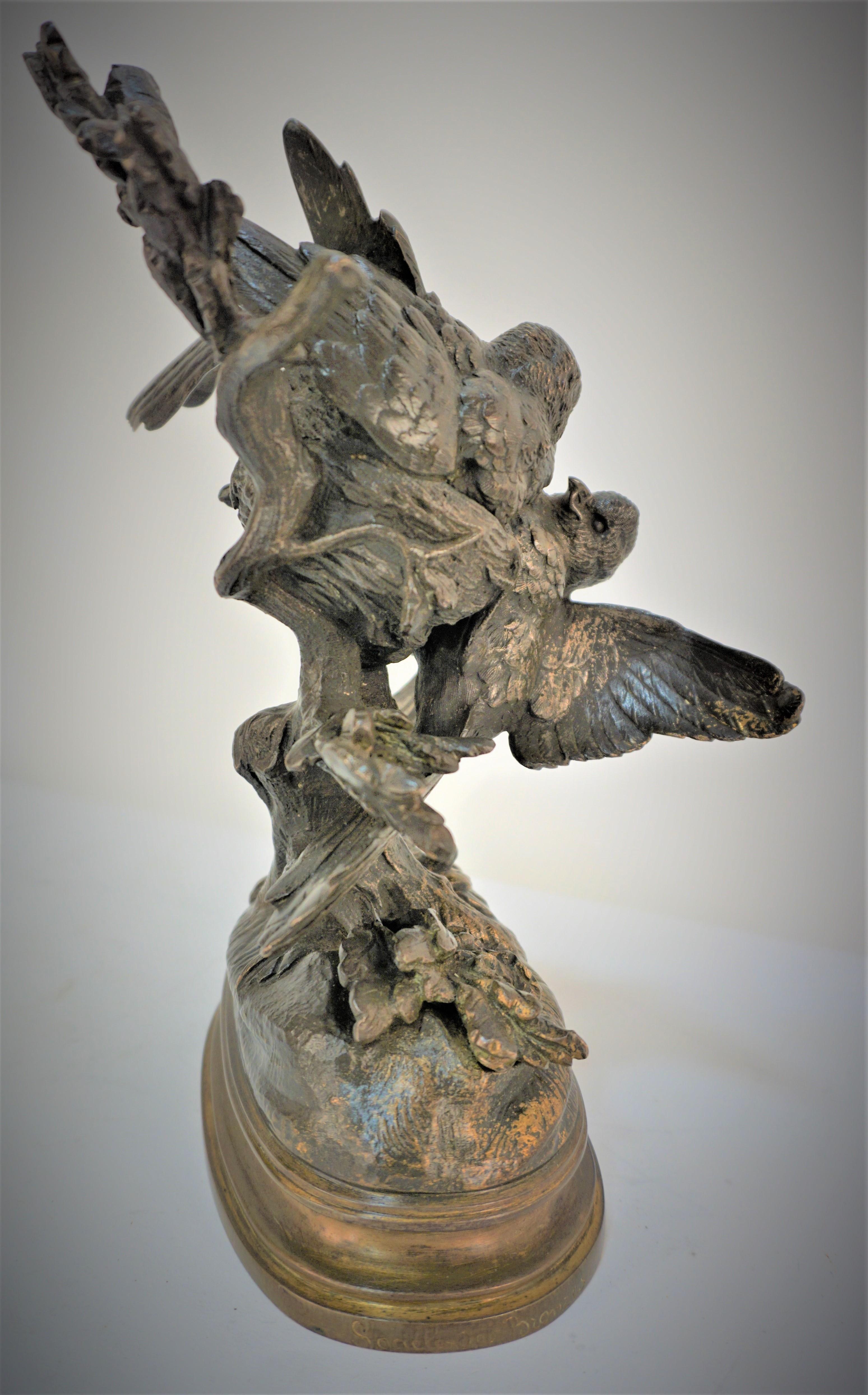 19th Century Bronze birds Sculpture For Sale 2