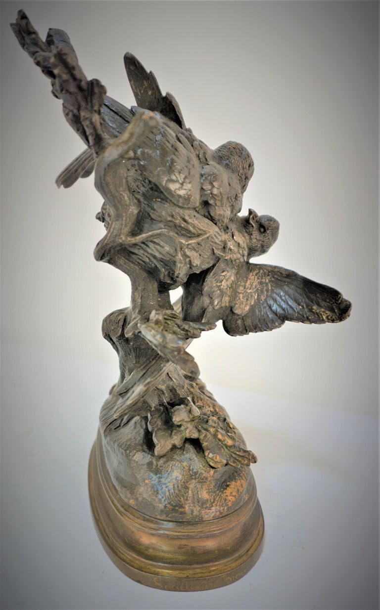 19th Century Bronze birds Sculpture For Sale at 1stDibs