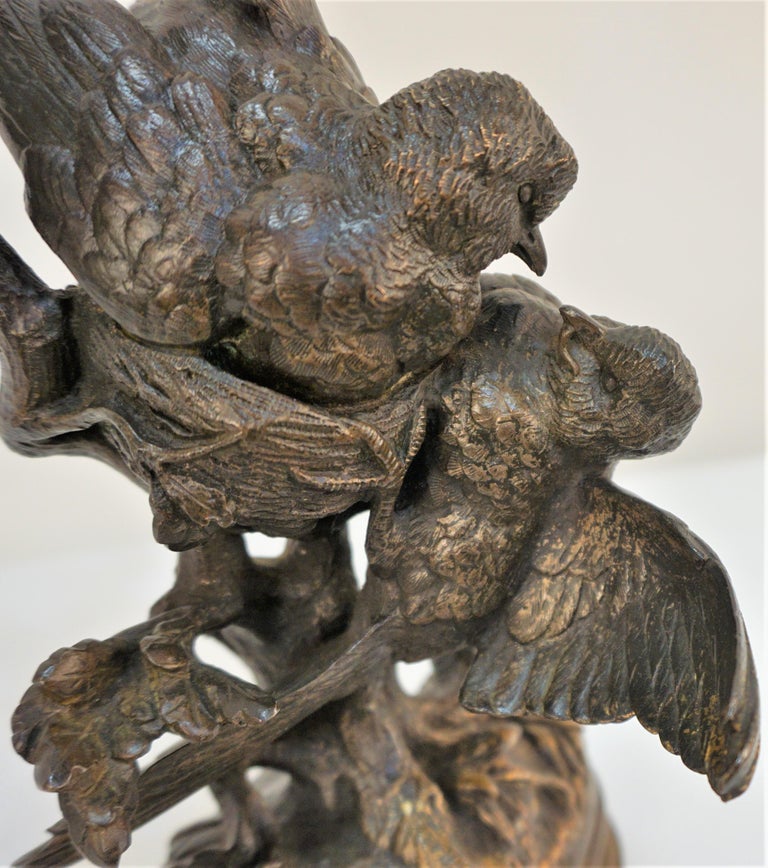 19th Century Bronze birds Sculpture For Sale at 1stDibs