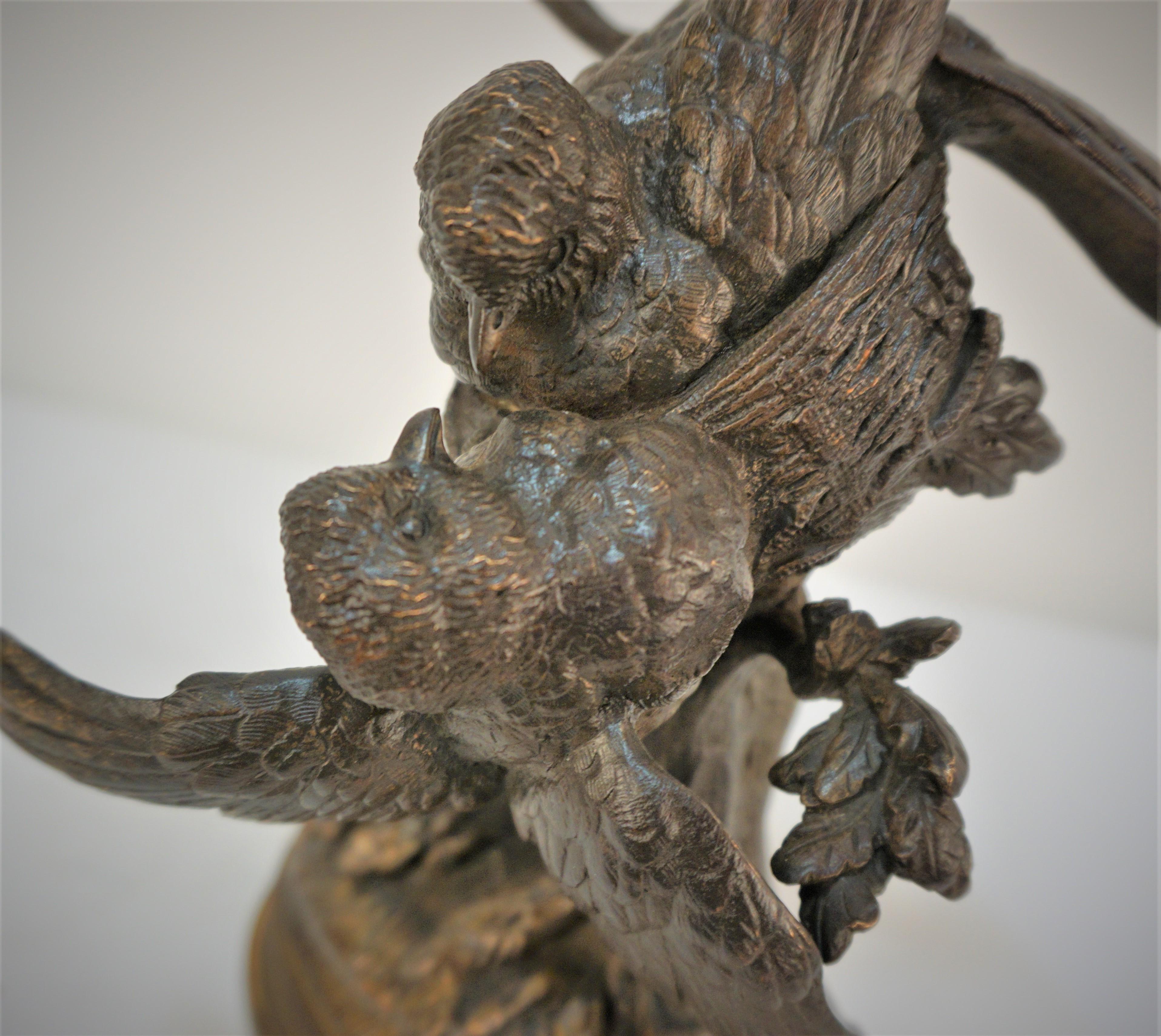 19th Century Bronze birds Sculpture For Sale 4