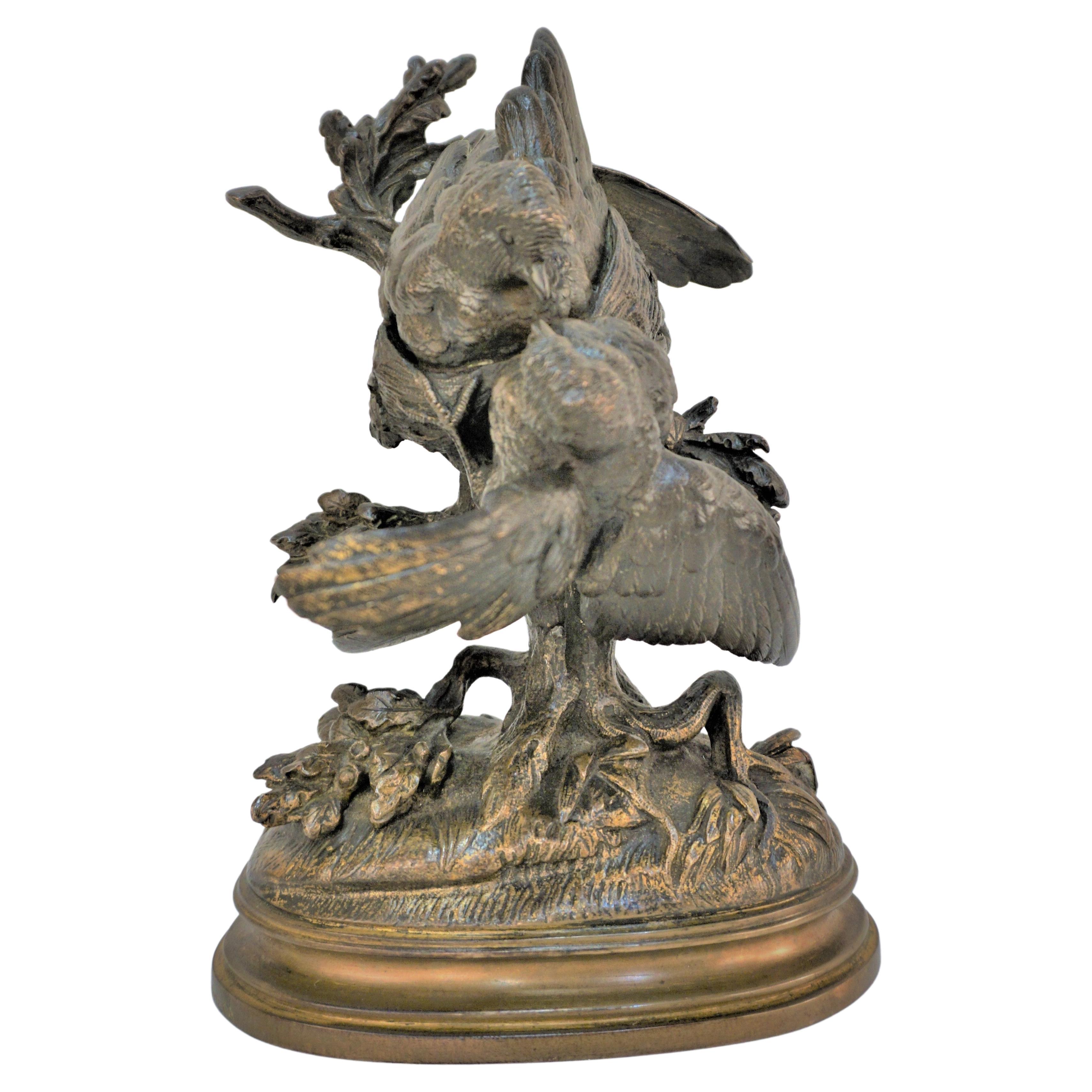 19th Century Bronze birds Sculpture For Sale