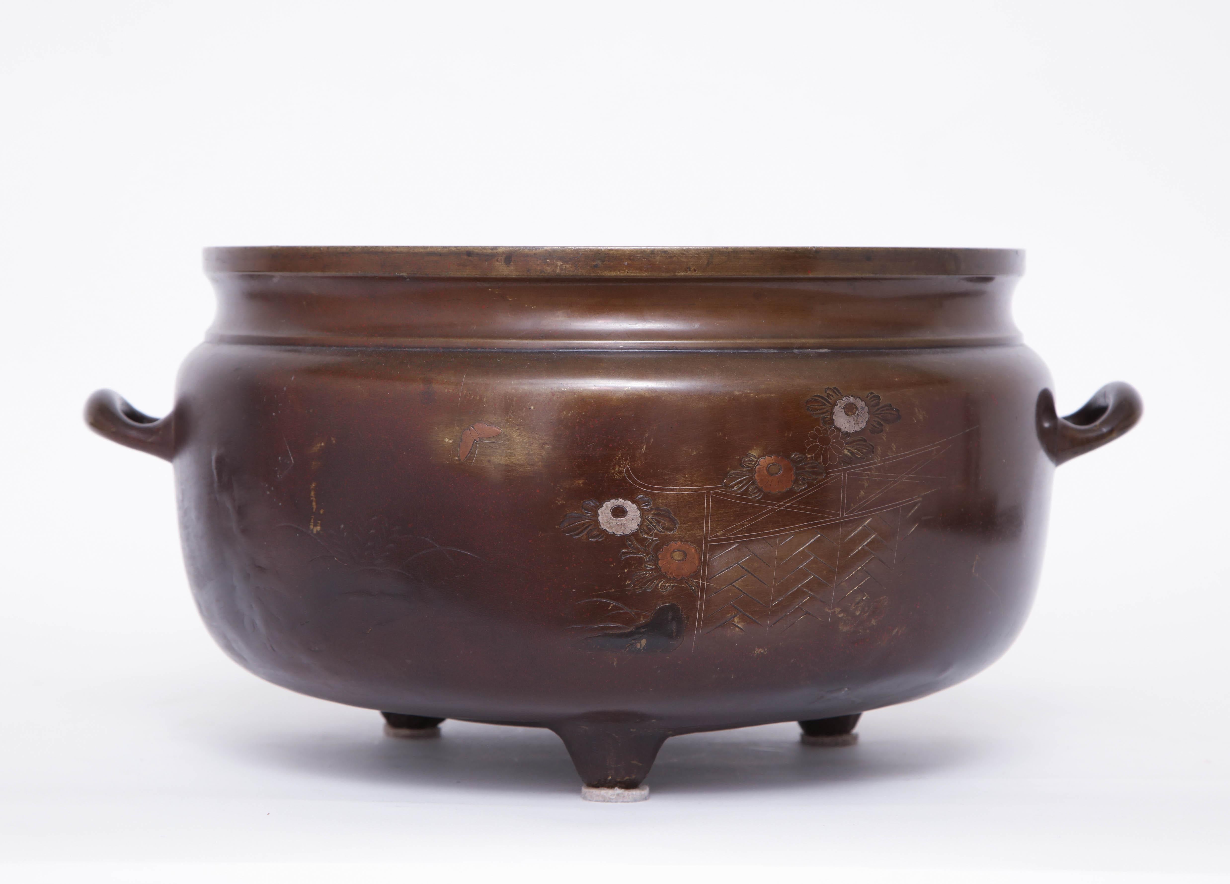 19th century bronze bowl.