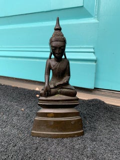 19th Century Bronze Buddha in Lotus Position