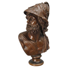 19th Century Bronze Bust of Ajax