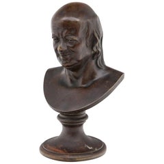 19th Century Bronze Bust of Benjamin Franklin