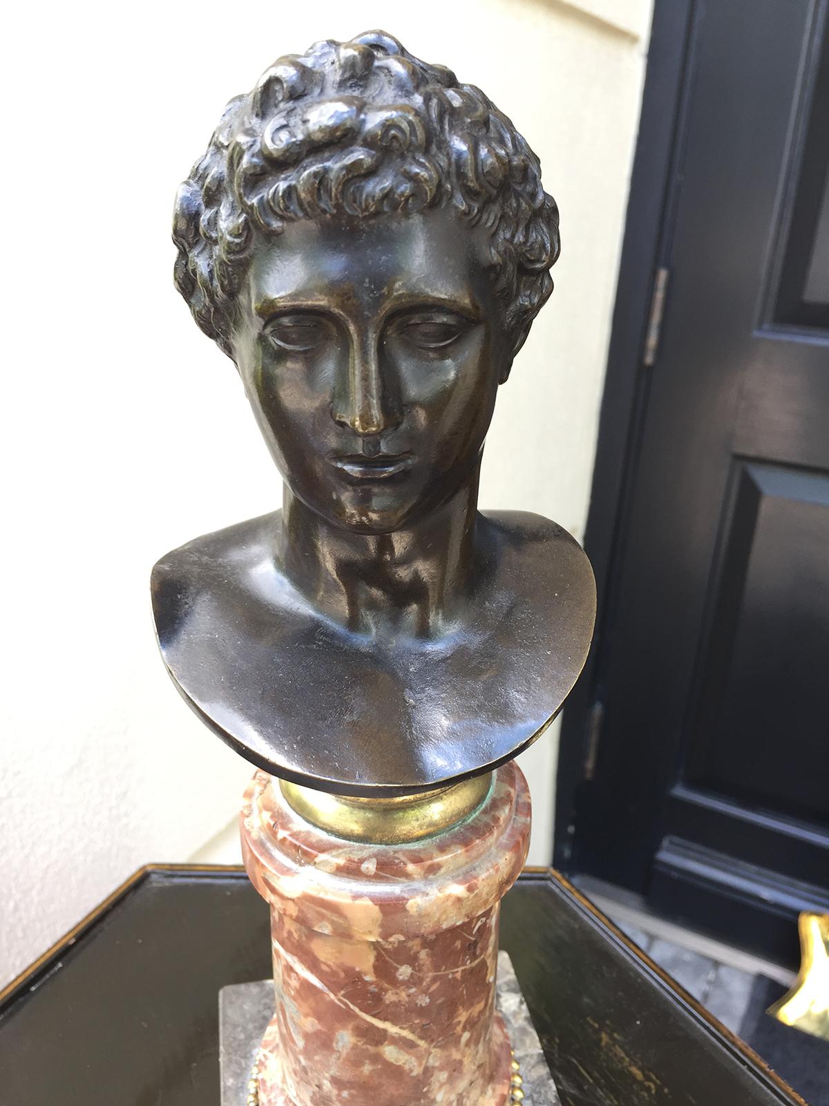 19th Century Bronze Bust of Caesar on Marble Base For Sale 2