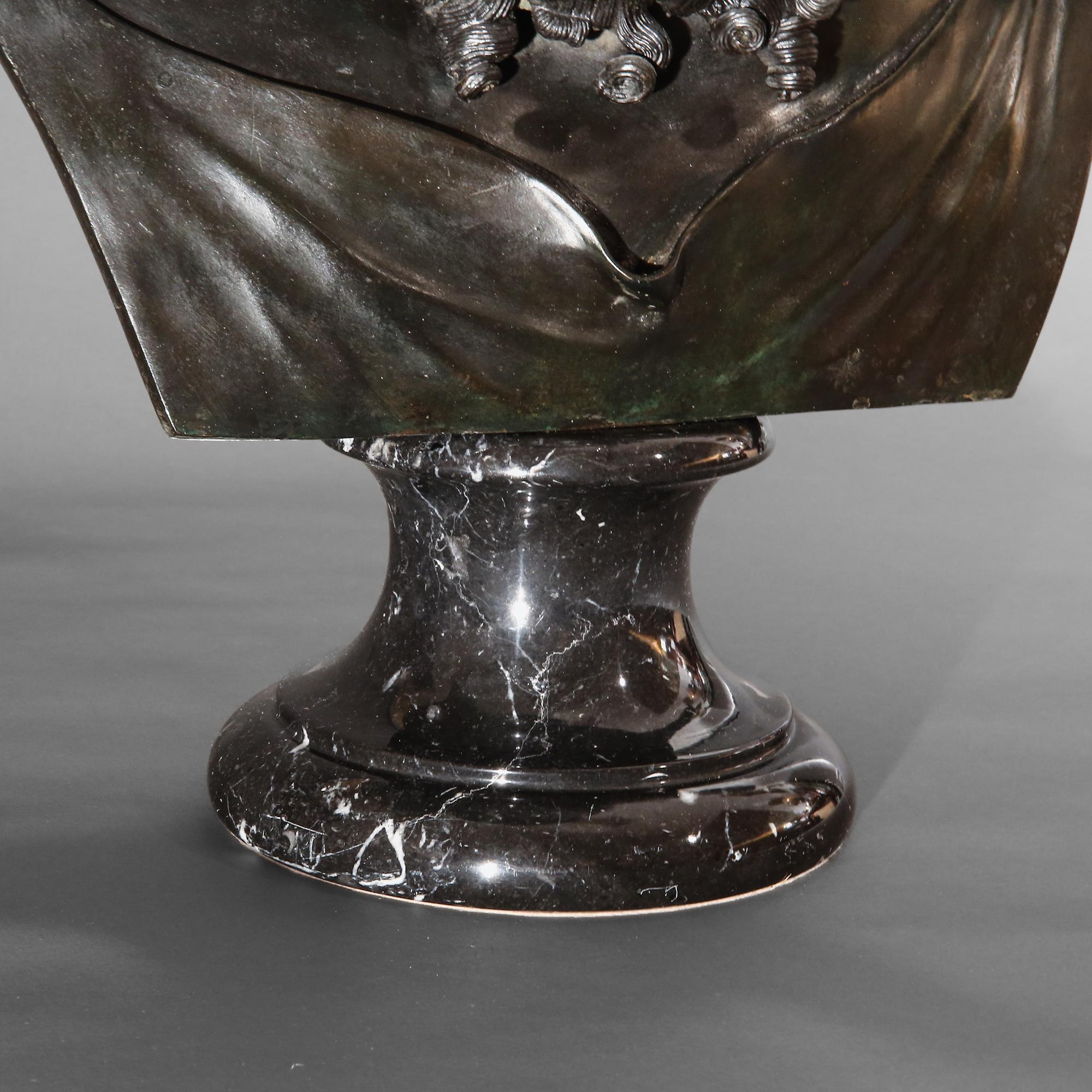 19th Century Bronze Bust of Dionysus by Sabatino de Angelis For Sale 4