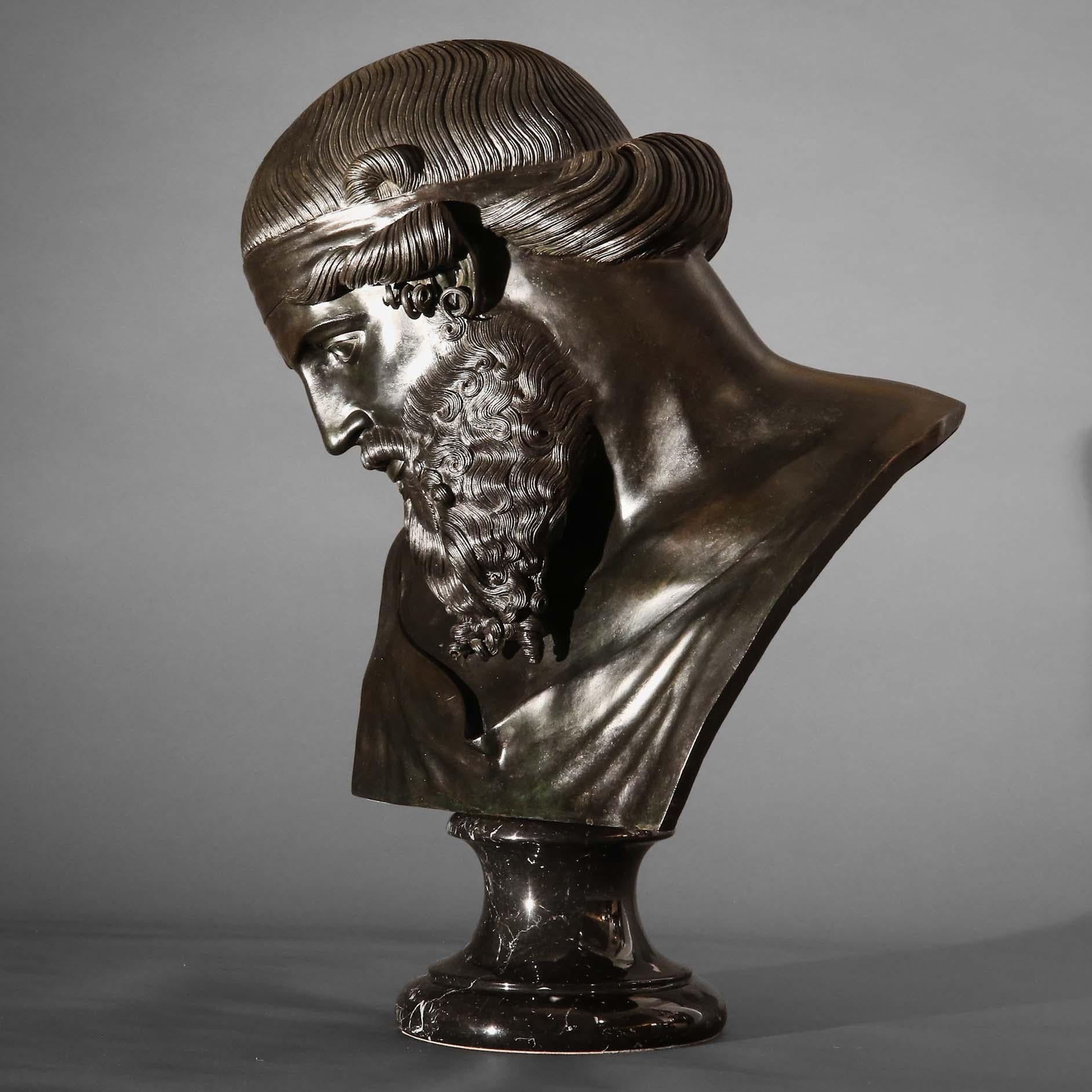 19th Century Bronze Bust of Dionysus by Sabatino de Angelis For Sale 1