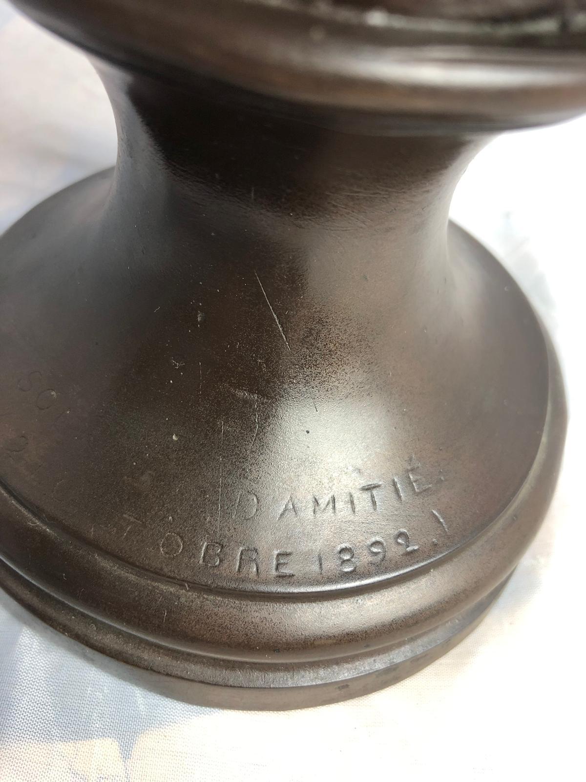 19th Century Bronze Bust of Duke of Wellington, signed Damitie For Sale 6