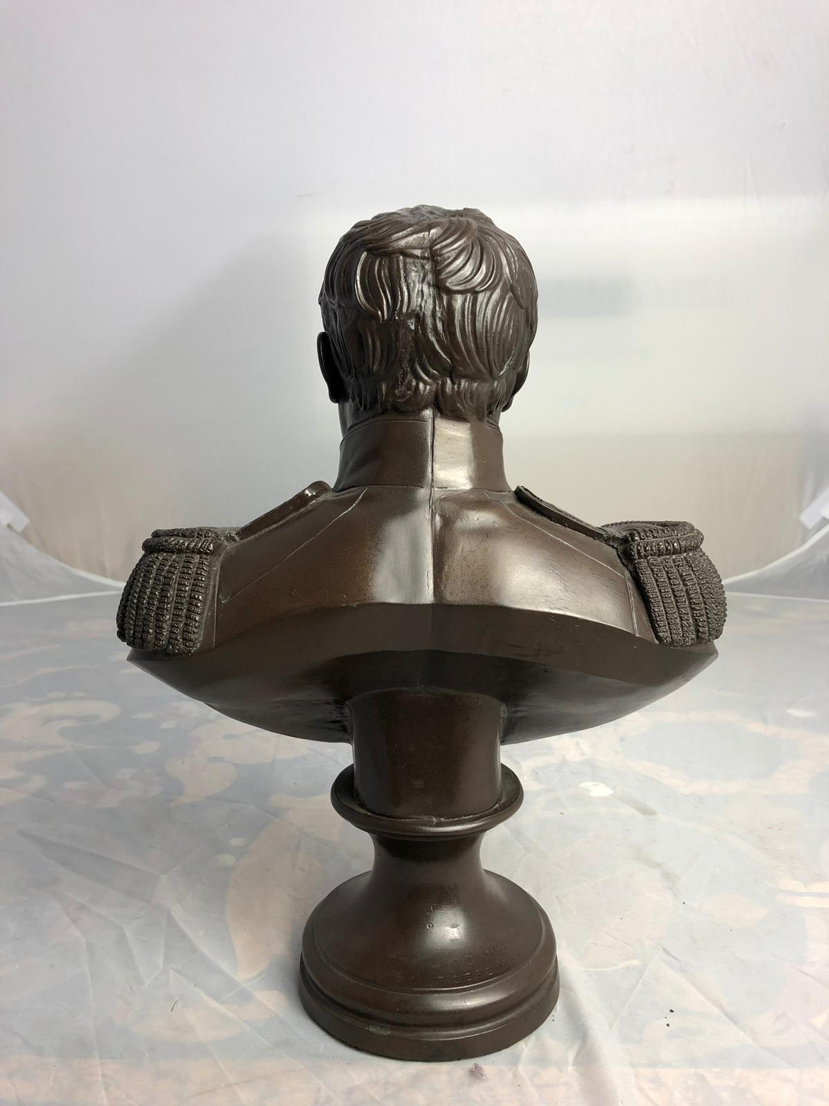 European 19th Century Bronze Bust of Duke of Wellington, signed Damitie For Sale