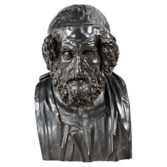 19th Century Bronze Bust of Homer