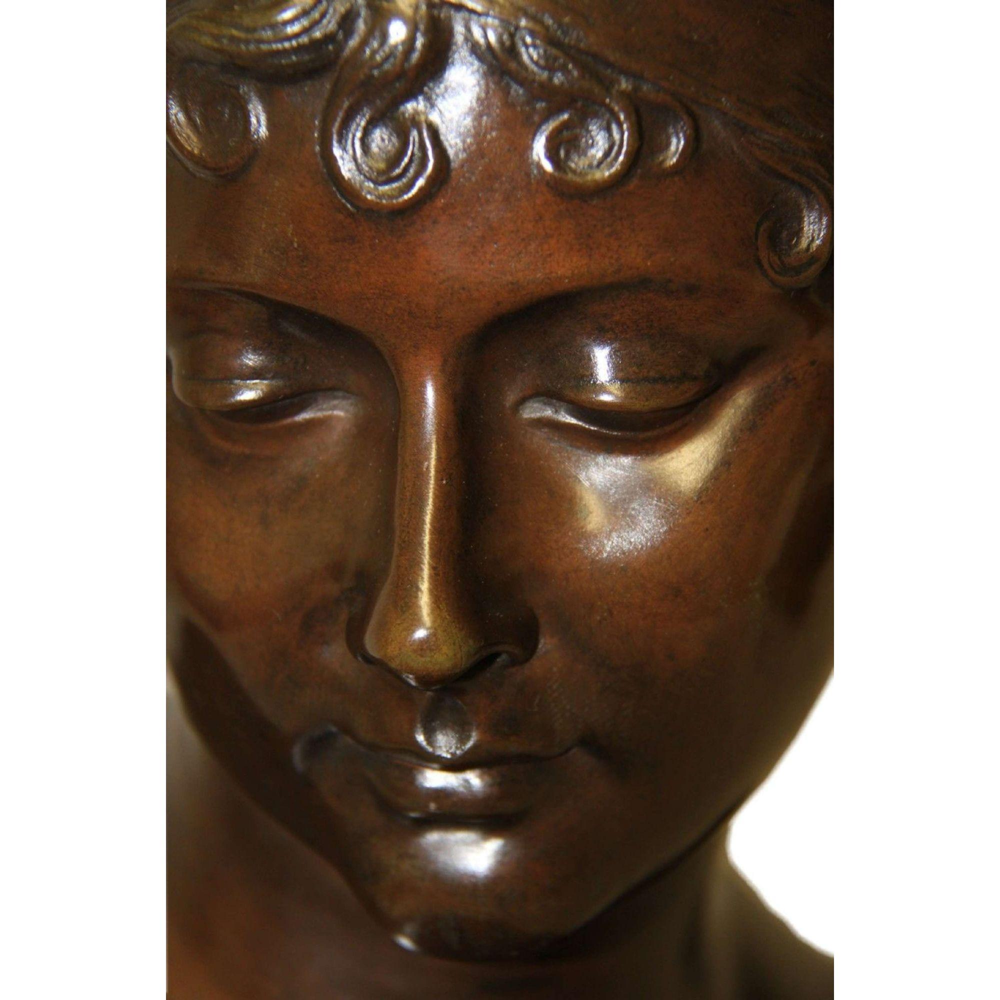 19th Century Bronze Bust of Madame Juliette Recamier, French circa 1860 1