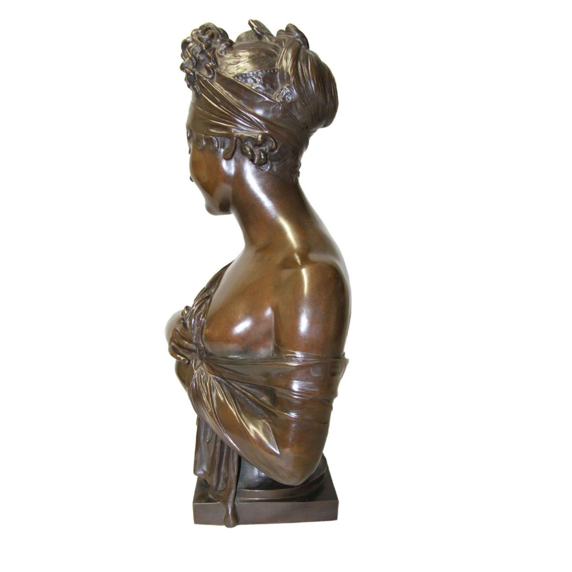 19th Century Bronze Bust of Madame Juliette Recamier, French circa 1860 3