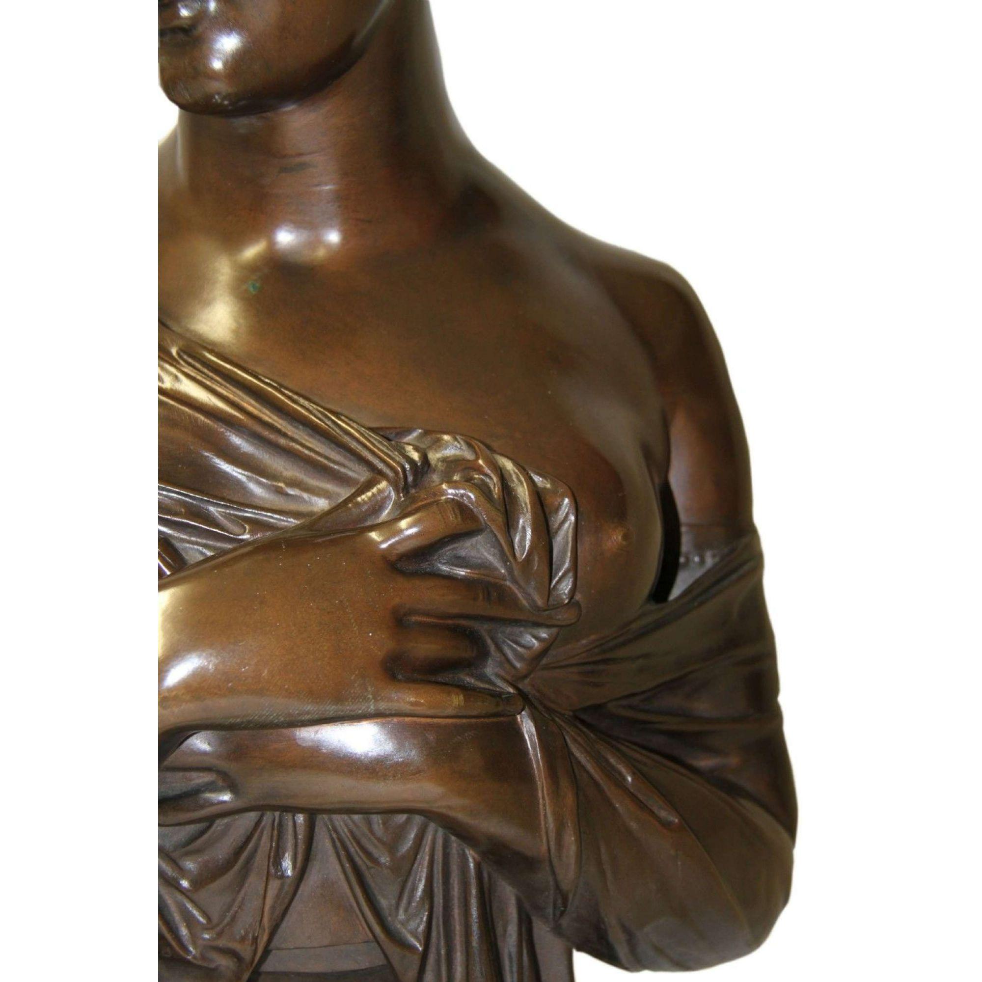 19th Century Bronze Bust of Madame Juliette Recamier, French circa 1860 5