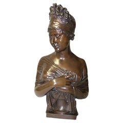 19th Century Bronze Bust of Madame Juliette Recamier, French circa 1860