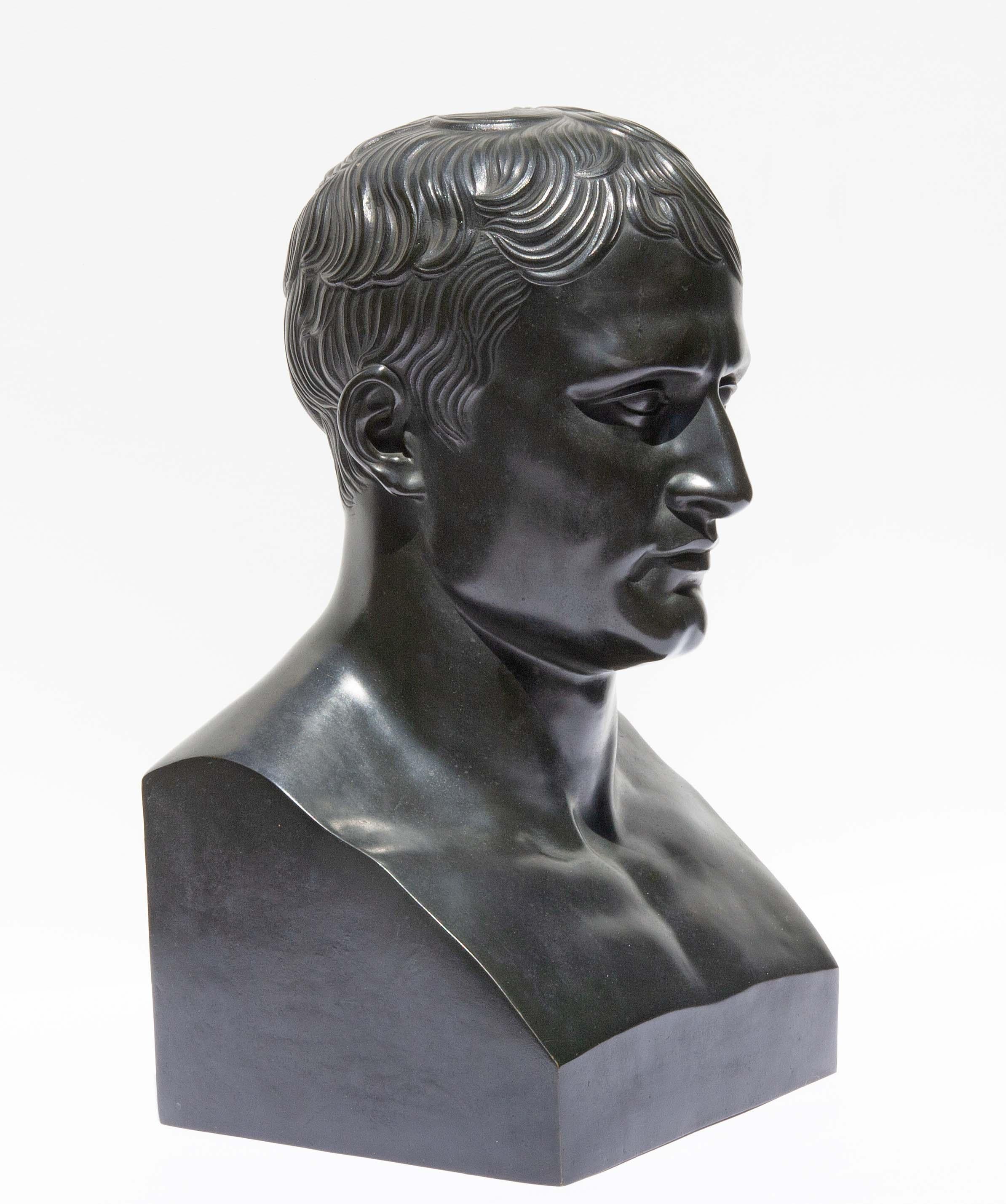 Patinated 19th Century Bronze Bust of Napoleon Bonaparte After Antonio Canova