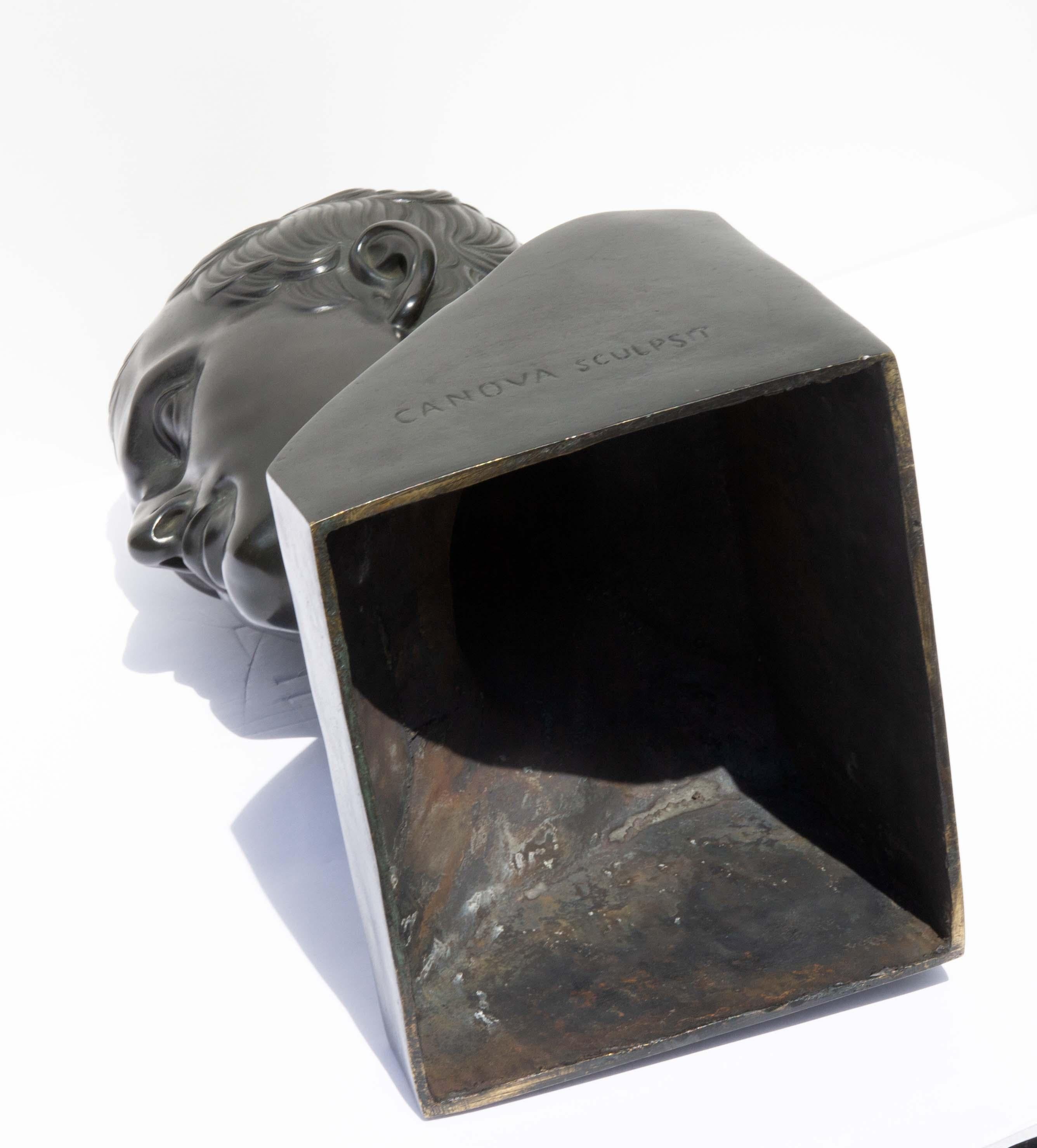 19th Century Bronze Bust of Napoleon Bonaparte After Antonio Canova 1