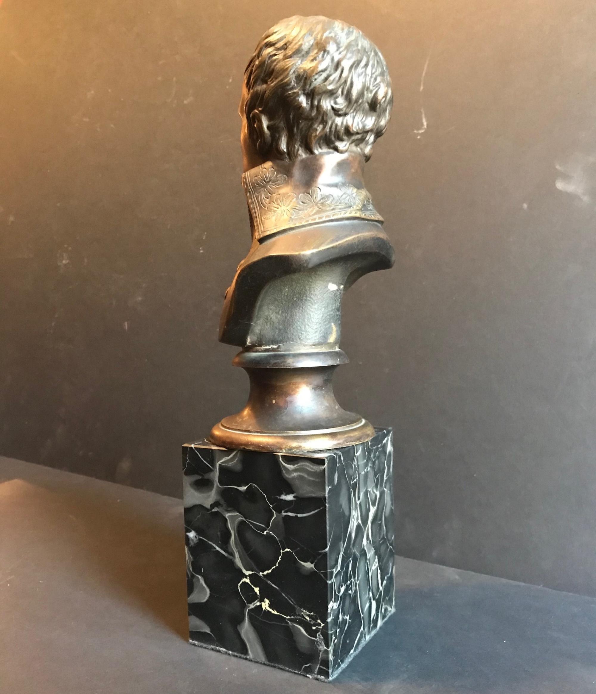 Cast 19th Century Bronze Bust of Napoleon I