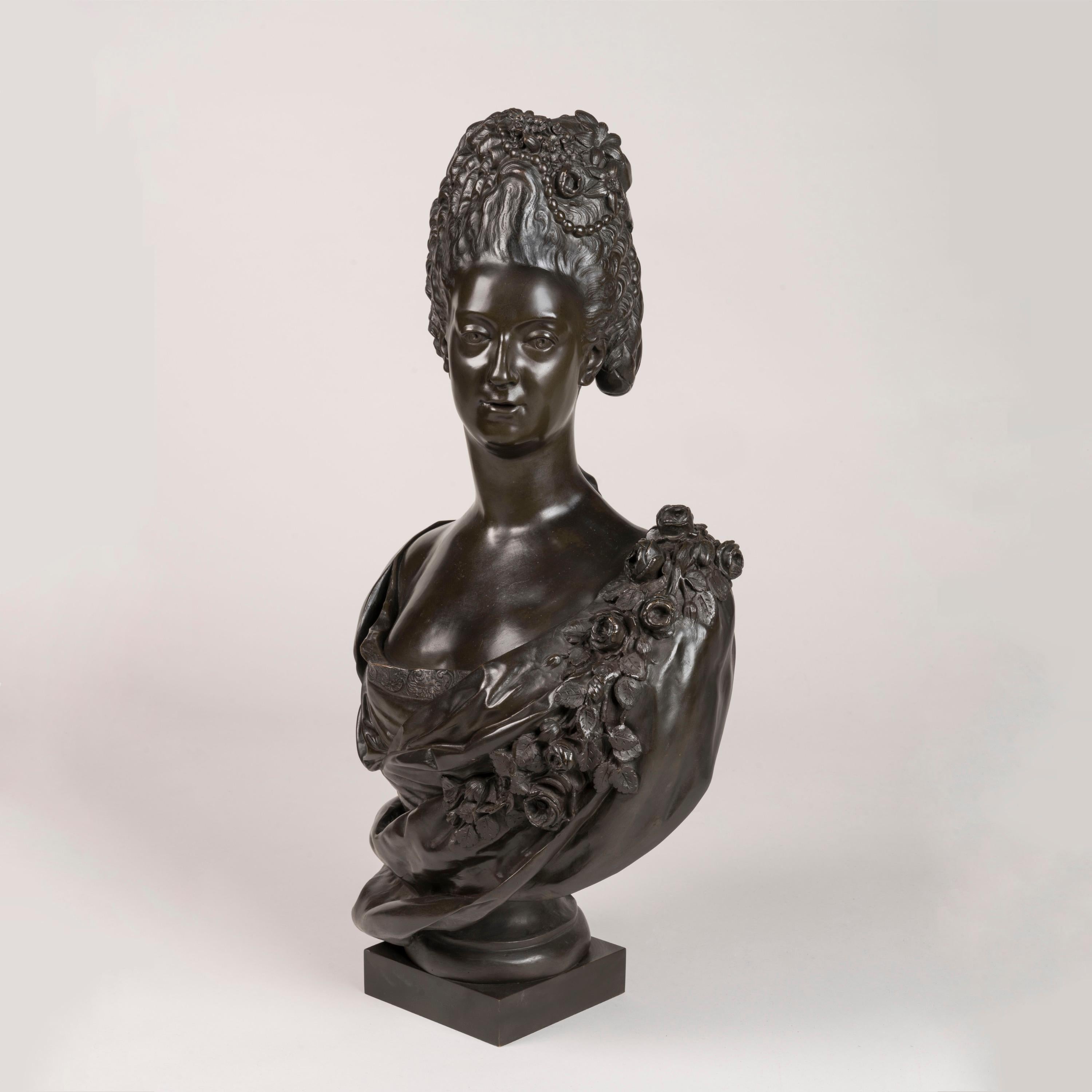 Busto in bronzo del XIX secolo della principessa Mari Adélaïde di Francia In condizioni buone in vendita a London, GB