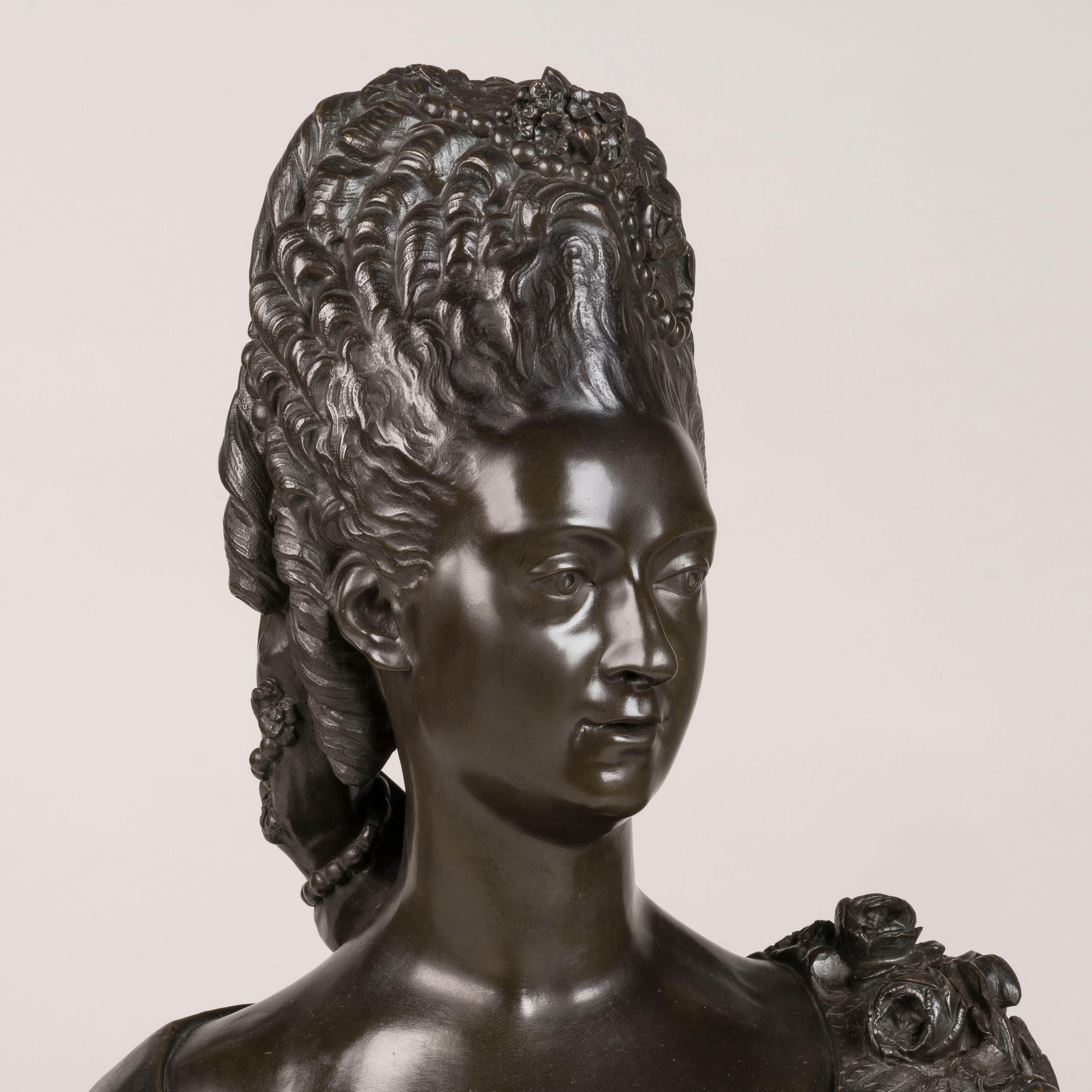 Busto in bronzo del XIX secolo della principessa Mari Adélaïde di Francia in vendita 1