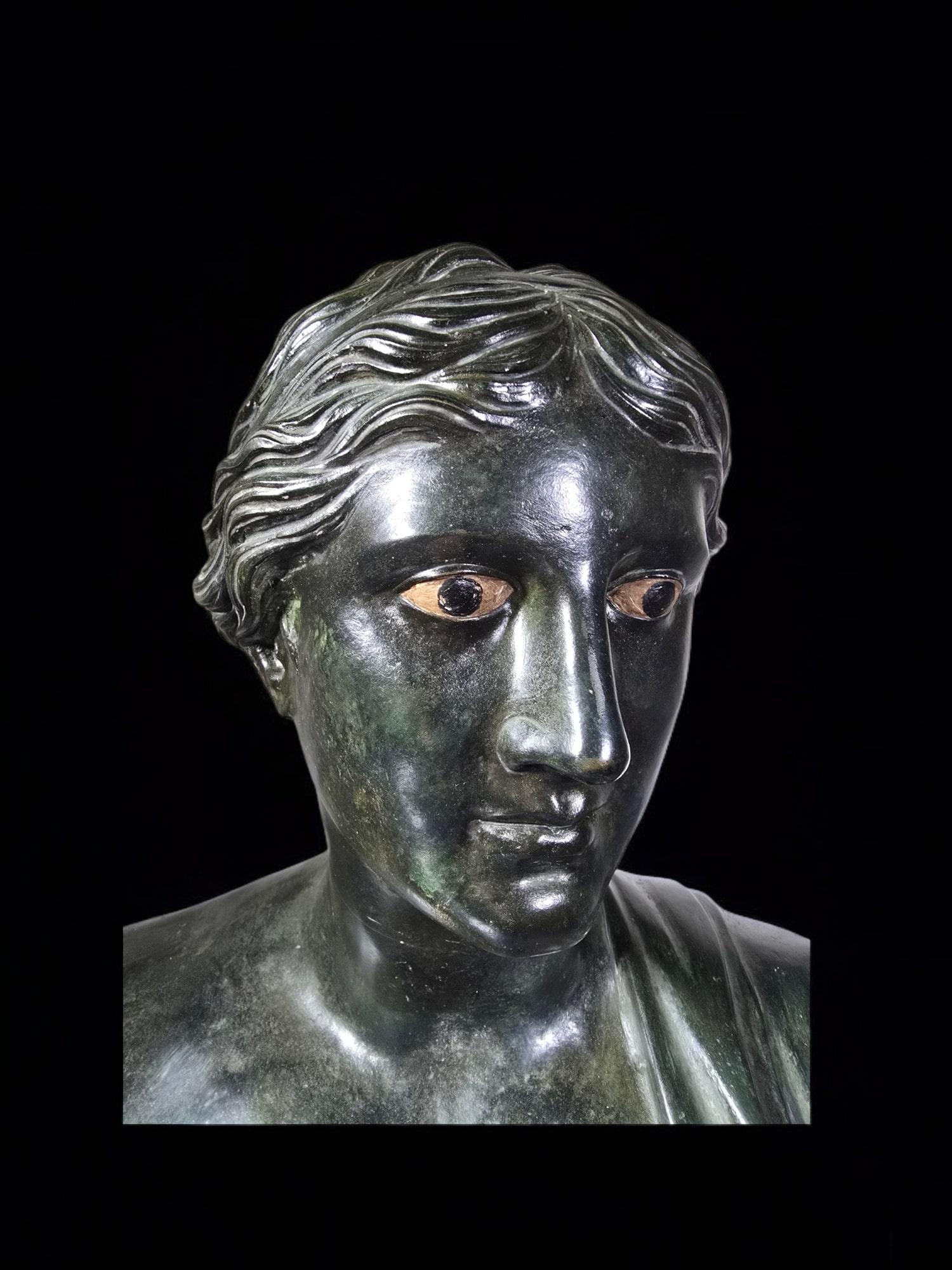 Buste du grec Poetess Sappho du 19e siècle en vente 11