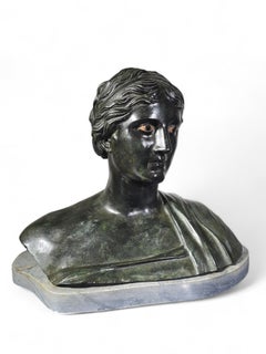19th-Century Bronze Bust of the Greek Poetess Sappho