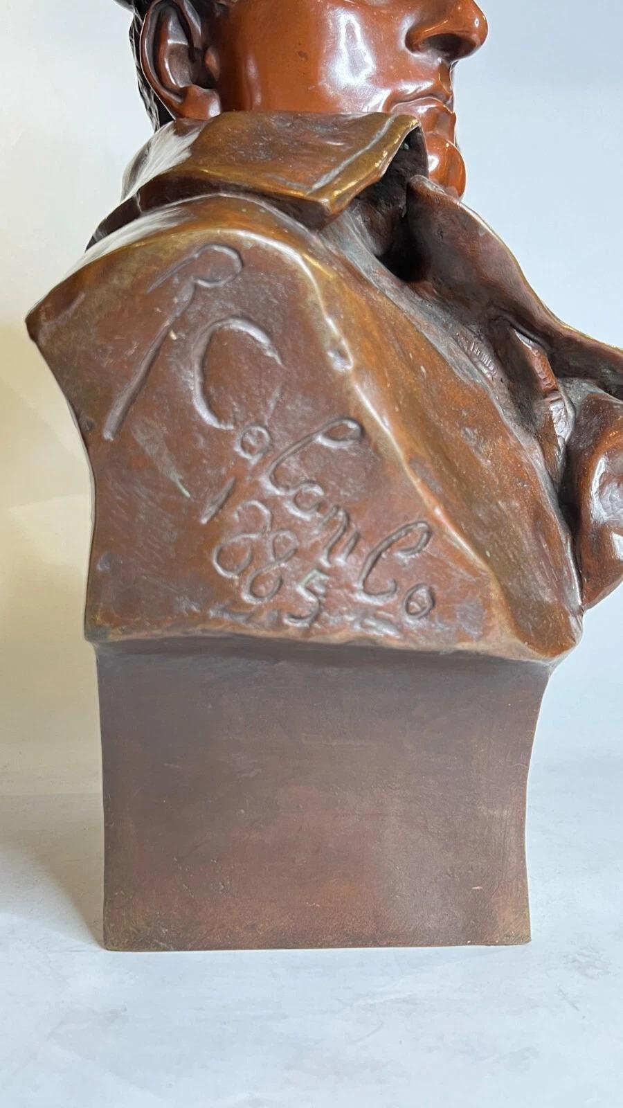 Bronzebüste-Skulptur von Napoleon nach Colombo aus dem 19. Jahrhundert (Empire) im Angebot
