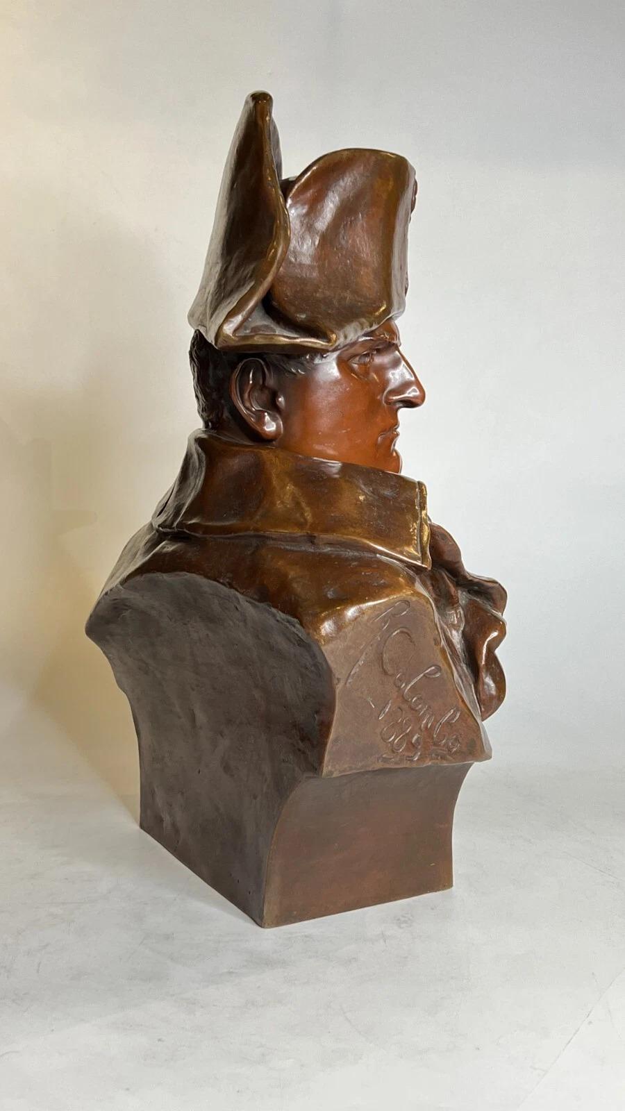 Bronzebüste-Skulptur von Napoleon nach Colombo aus dem 19. Jahrhundert im Angebot 2