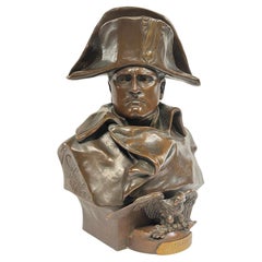 19th Century Bronze Bust Sculpture of Napoleon After Colombo