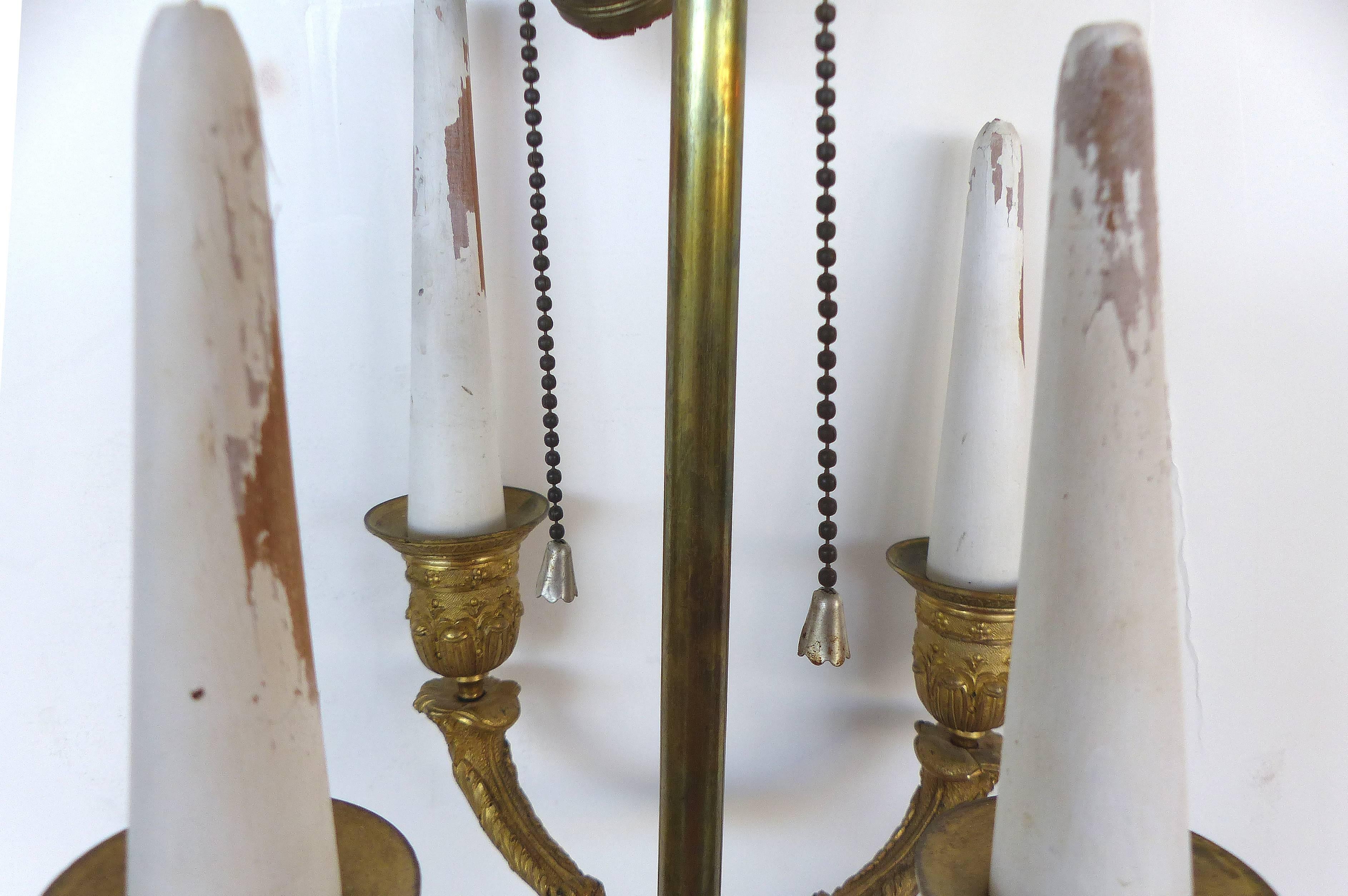 Fine French Empire 19th Century Bronze Candelabras Mounted as Lamps, Pair For Sale 7
