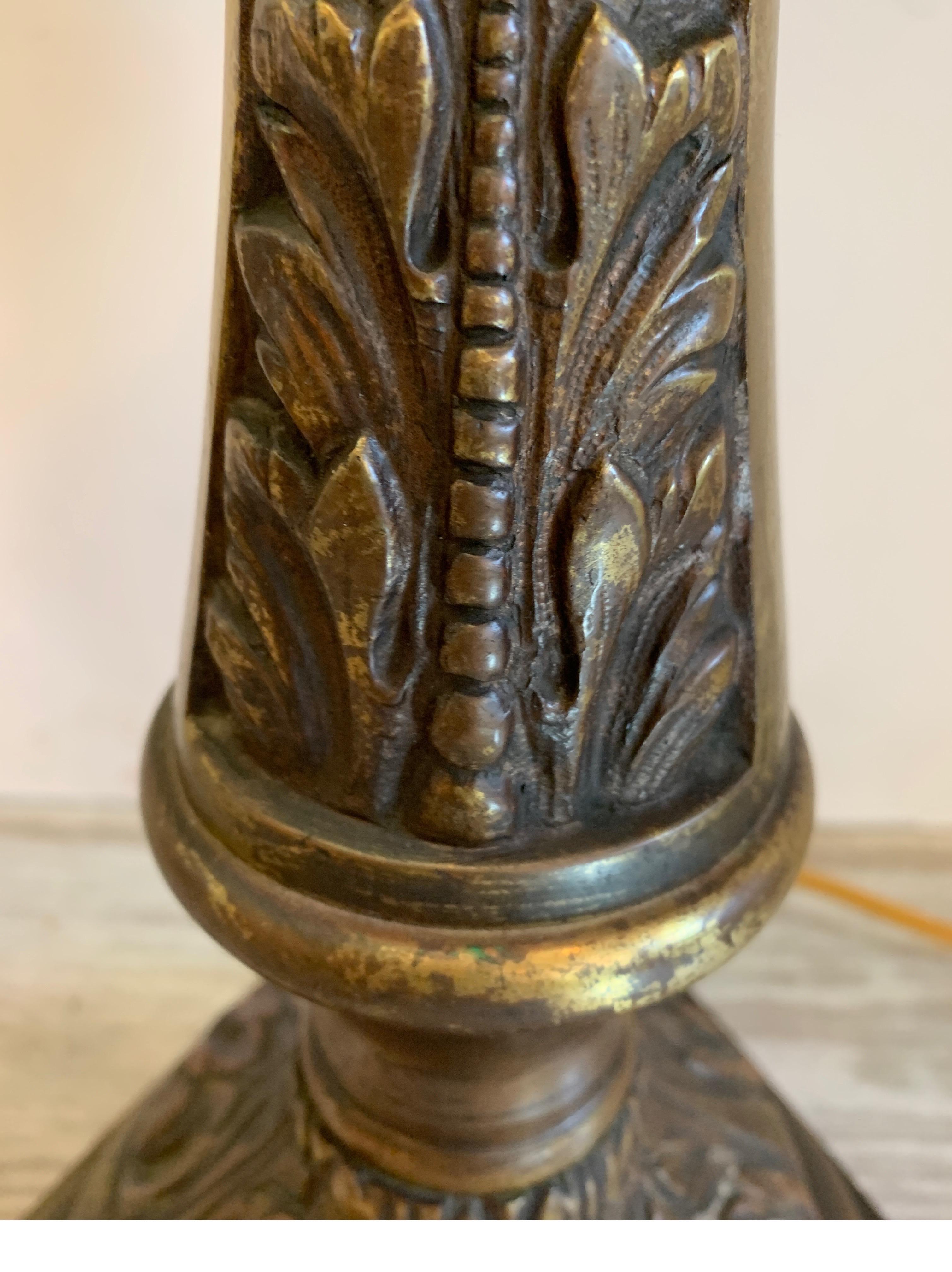 19th Century Bronze Candelabras Now Electrified Can Be Converted Back to Candles For Sale 2