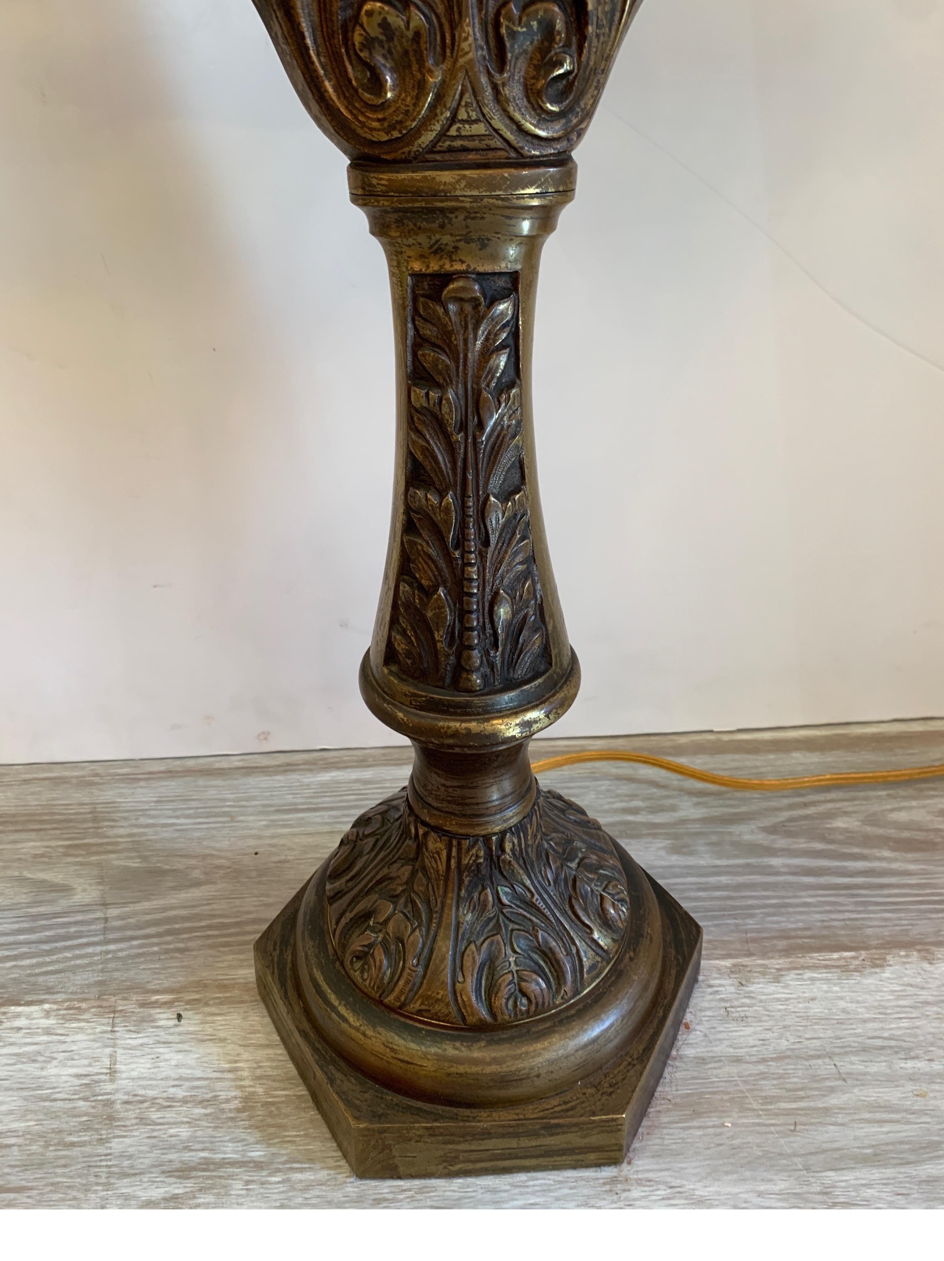 Late 19th Century 19th Century Bronze Candelabras Now Electrified Can Be Converted Back to Candles For Sale