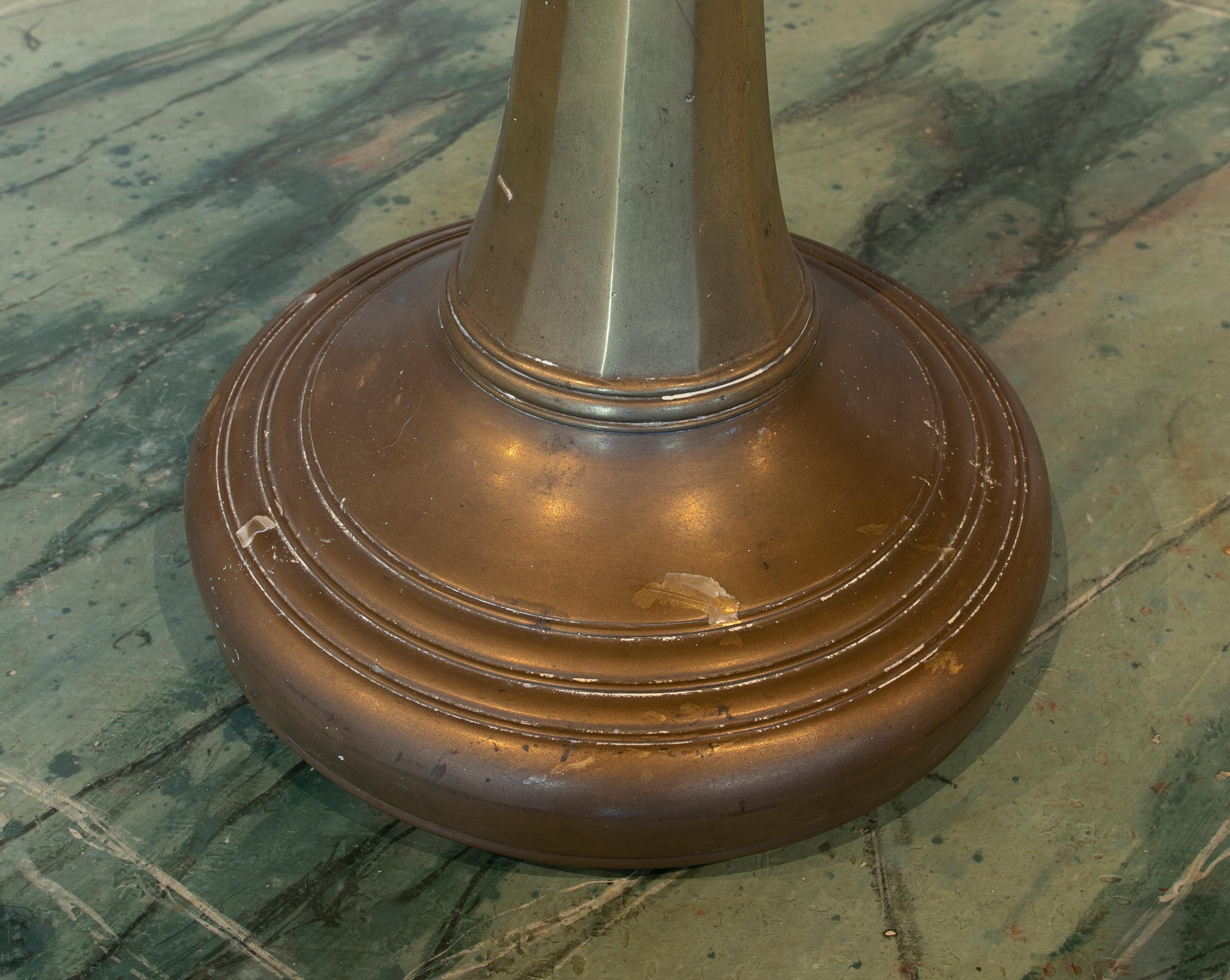 19th Century Bronze Candleholder with a Round Base 5