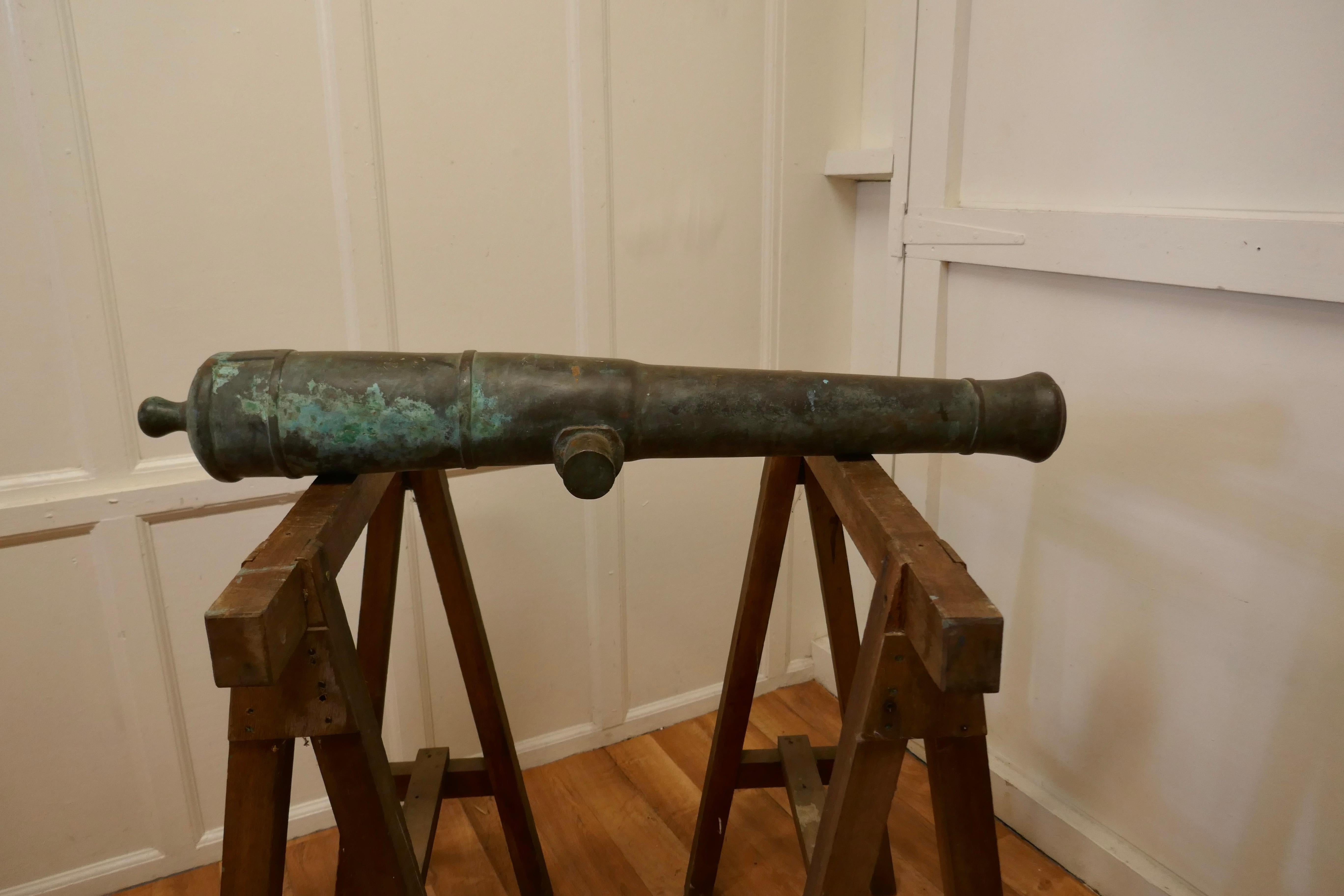 British Colonial 19th Century Bronze Cannon
