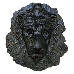 19th Century Bronze Casting of Lion's Head